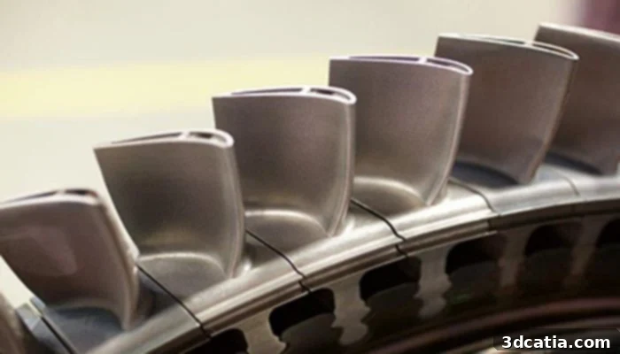 3D printed turbine blades for aerospace applications