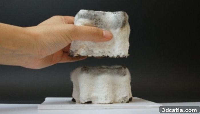 Packaging for a jar printed from coffee grounds and covered with mycelium skin