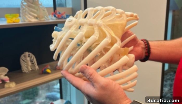 Patient-specific chest phantom for surgical simulation and training.