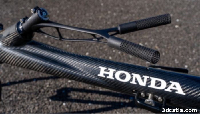 3D printed customized handlebars for a wheelchair racer.