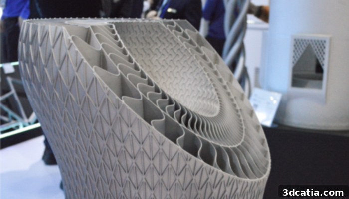 Heat exchanger metal 3D printed at LIM Laser's booth