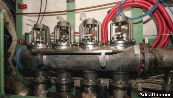 3D Printed Valve Manifold Assembly installed in U.S. Navy aircraft carrier pump room