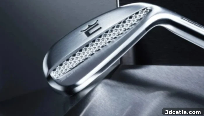 A closer look at a 3D printed golf club from COBRA