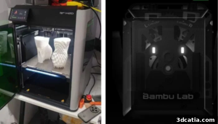 Bambu Lab H2D 3D Printer Leaked Image vs. Official Preview