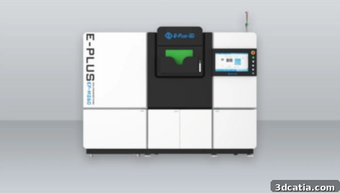 The Eplus3D EP-M260 3D printer in operation, showcasing its capabilities for metal additive manufacturing.