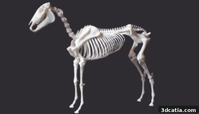 3D Printed Horse Skeleton