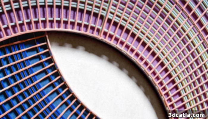 Three circular Parhelion acoustic murals displayed, each in a different color palette: Alpha (sand tones), Delta (deep purple), and Omega (intense blue).