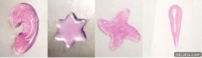 Examples of 3D-printed shapes