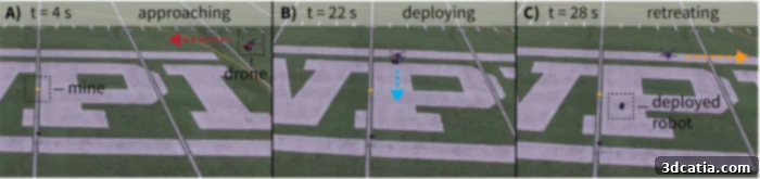 Test of 3D printed demining drone