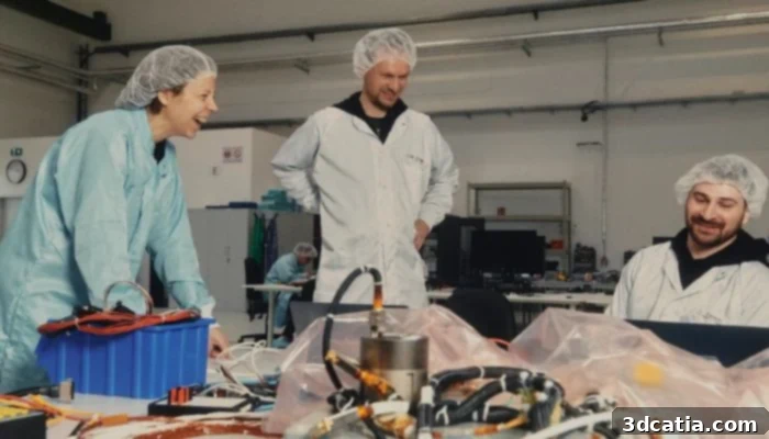 Hélène Huby, founder of The Exploration Company, and her team, poised to revolutionize space logistics.