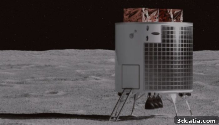 Conceptual image of the Nyx Moon spacecraft, slated for inauguration around 2030.