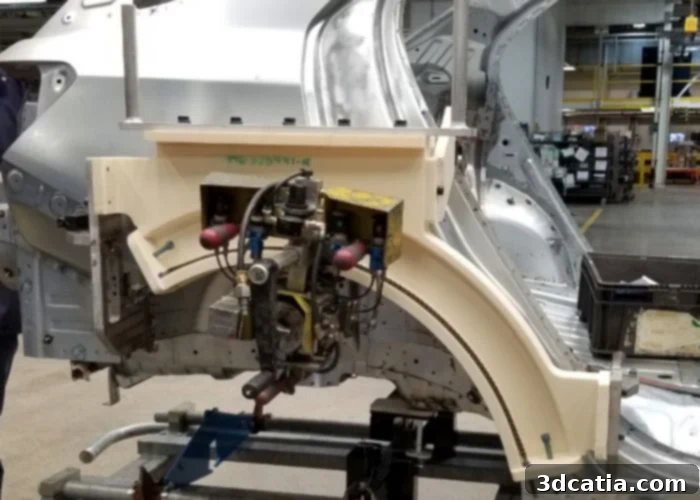 General Motors used FDM 3D printing for a rear hemming tool, achieving 56% weight reduction, 77% lead time savings, and 74% cost savings compared to the aluminum version.