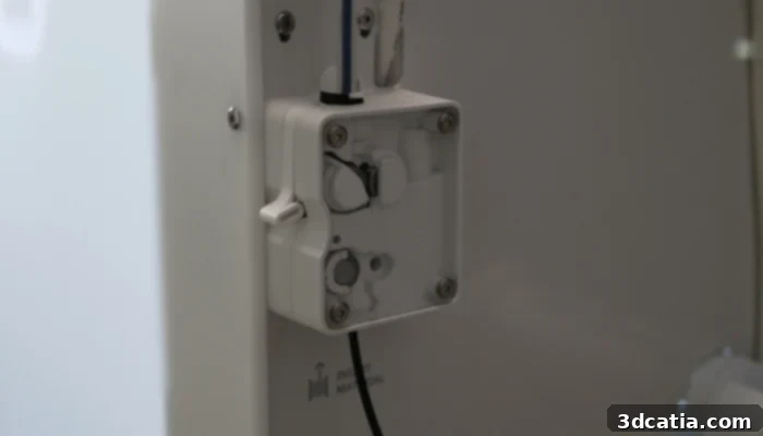 Close-up of the new extruder on the UltiMaker S8