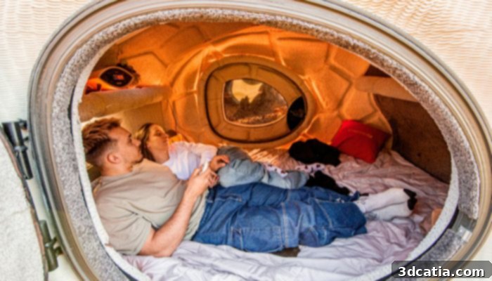 Lemki Robotix's 3D printed camper interior showcasing ample space and comfort.