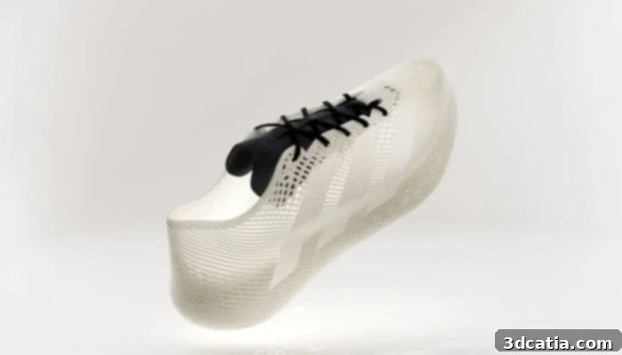 The Adidas CLIMACOOL LACED Sneaker, a 3D-printed shoe with laces