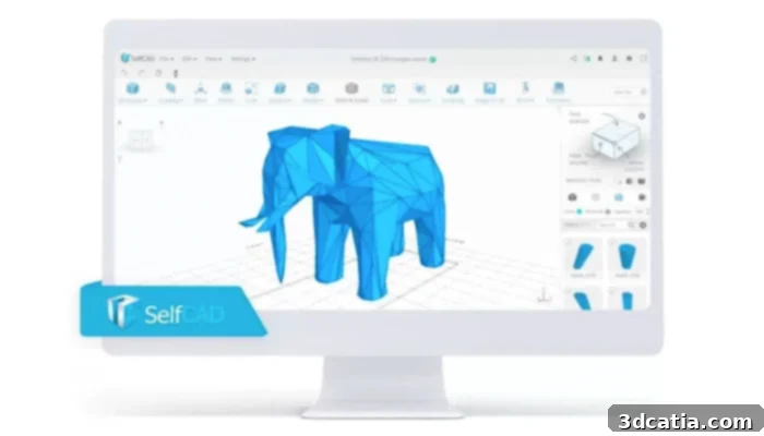 SelfCAD is an all-in-one 3D design software ideal for beginners and students.