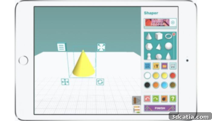 Makers Empire's 3D design app supports STEM learning with challenges and augmented reality.