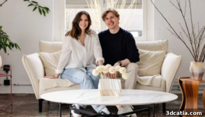 Studio mg² founders Marina and Marvin Gutzwiller, pioneers in 3D printed design.