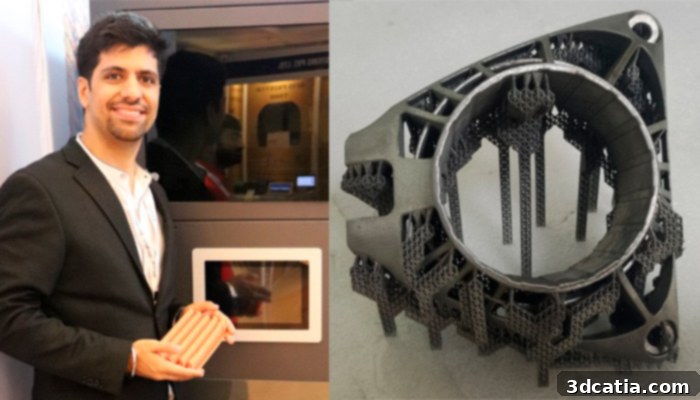 Mohit Kumar, co-founder of MIRA3D, speaking about 3D printing software.