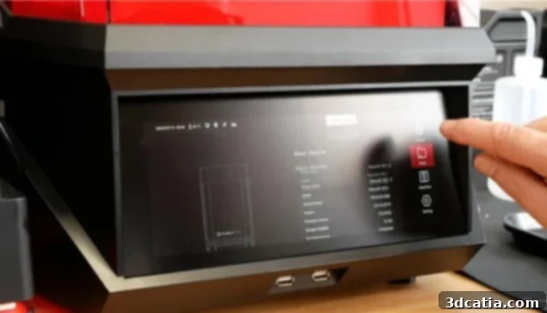 The large touchscreen on the front provides a good control experience.
