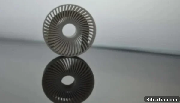 3D-printed heat exchanger made with silicon nitride (photo credit: 3DCeram)