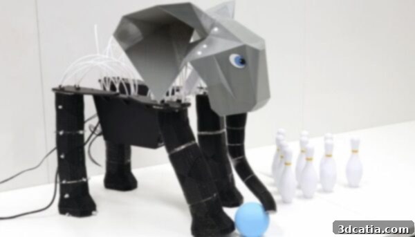 Thanks to the special printing technology, the robot is able to mimic complex movements.