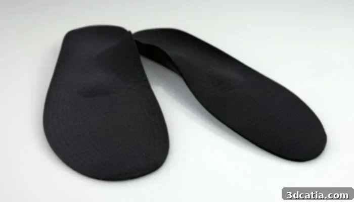 The 3D-printed insoles are finished in just 90 minutes