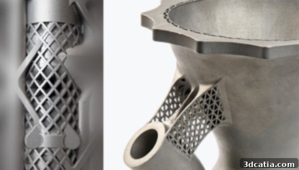 Examples of complex parts manufactured using 3D printing technology. (Credit: EOS (left) / Materialise (right))