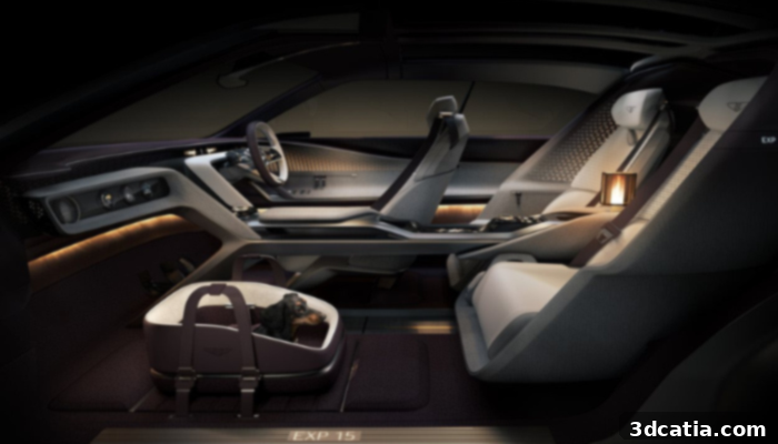 Bentley sought to combine both practicality with inclusion of space for pets in the EXP 15