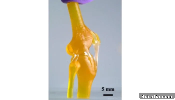 3D Printed Knee Joint Model