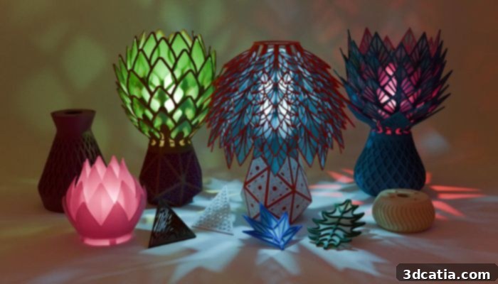 Modular lamps for a project launched on MakerWorld Crowdfunding
