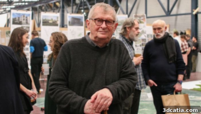 Professor Jiří Suchomel in the faculty studio of Karel Hubáček. (Credit: Adam Pluhař)