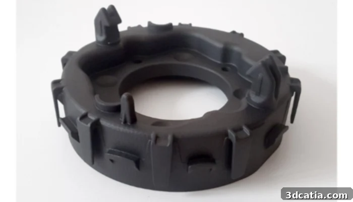 A 3D printed airbag housing (Image credit: Joyson Safety Systems)