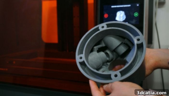 Propeller part made with resin 3D printing