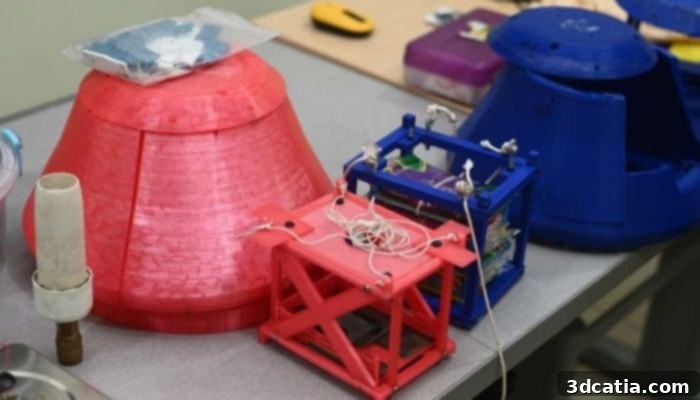 The stratospheric probe’s capsule was 3D printed using ABS.