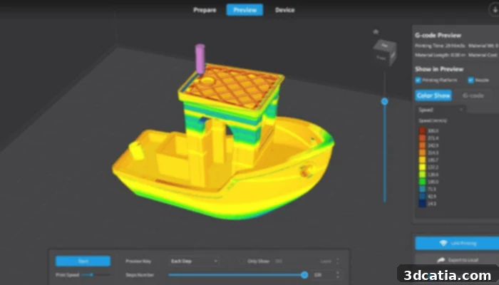 Creality Print software's intuitive main interface for 3D model preparation