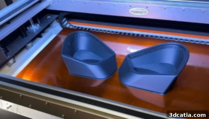 Example of 3D printed custom automotive parts by Automotive Entertainment