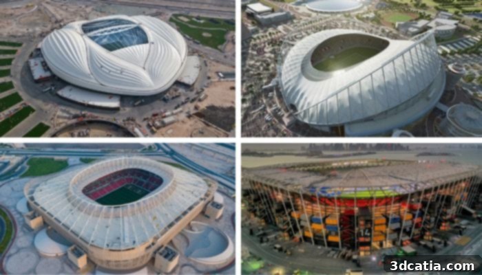 Stadiums of the 2022 Qatar World Cup (Credit: Qatar’s SCQA)