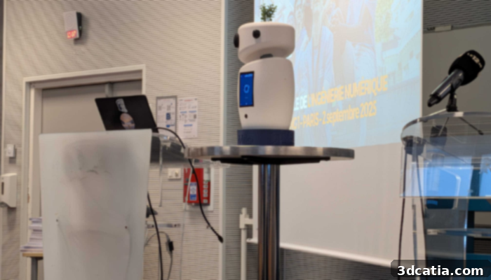 Milo currently attends lectures with students and learns alongside them in the classroom. (Photo Credit: BFMTV)