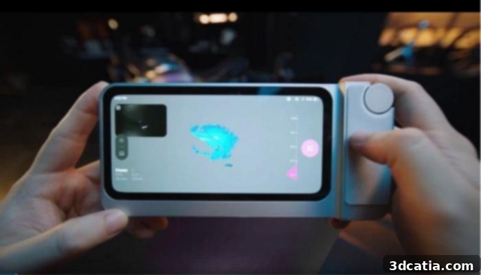 The Toucan 3D scanner featuring its compact design and user-friendly interface, ready for portable use.