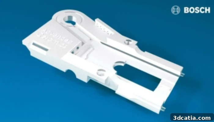 3D printed ceramic electronic carrier plate with intricate internal channels, replacing a complex multi-component assembly.