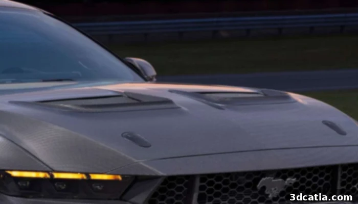 2025 Ford Mustang GTD with 3D-printed hood flicks
