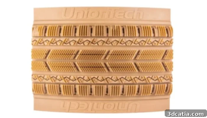 UnionTech's SLA technology can achieve precise tire tread designs