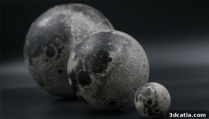 Detailed view of AstroReality LUNAR model showing lunar surface