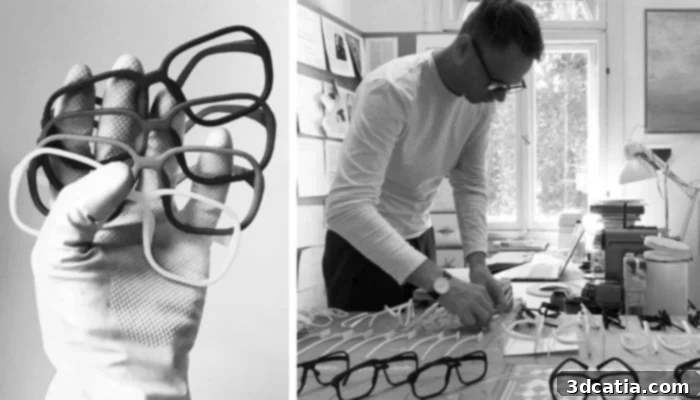 Parametric Glasses, a Master’s thesis by Dr. Michael Braun on the authorship of digital designs (Image: Michael Braun).