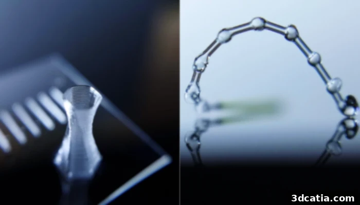 A vase and hollow structure printed using the Nobula Glass 3D Printer with the company's unique patent-pending glass filament, demonstrating fine detail and structural integrity.