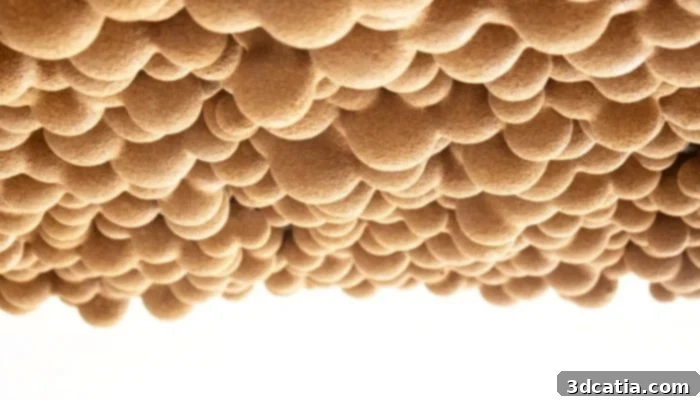Structure printed in 3D with econitWood material.