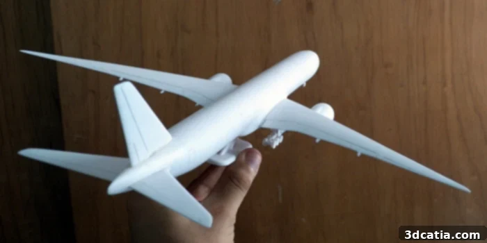 2018's Top 10: Must-Have 3D Models and STL Files 6 3D printed Boeing 777X scale model