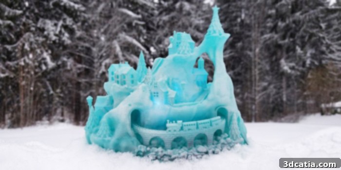 2018's Top 10: Must-Have 3D Models and STL Files 9 3D printed Wondertown, a snowy miniature city