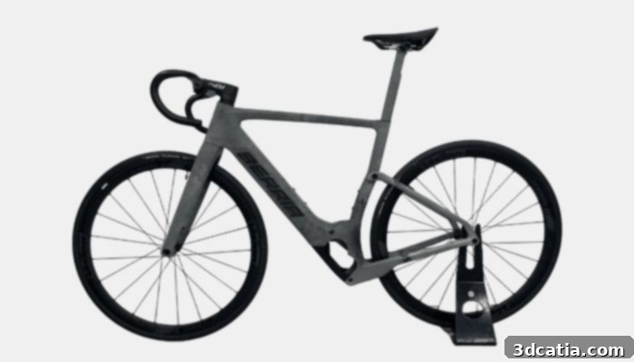 The e-bike frame made from PA12. (Credit: Mausa 3D)